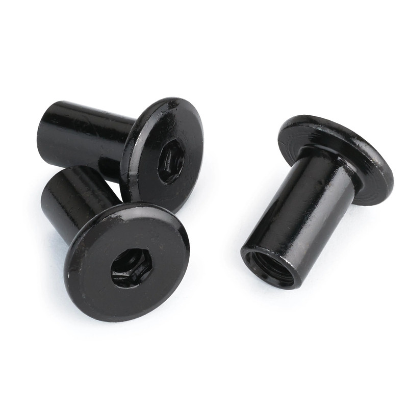 Knock Down Joint Connector Cap Nut - 1/4" x 20 TPI - 8 Piece
